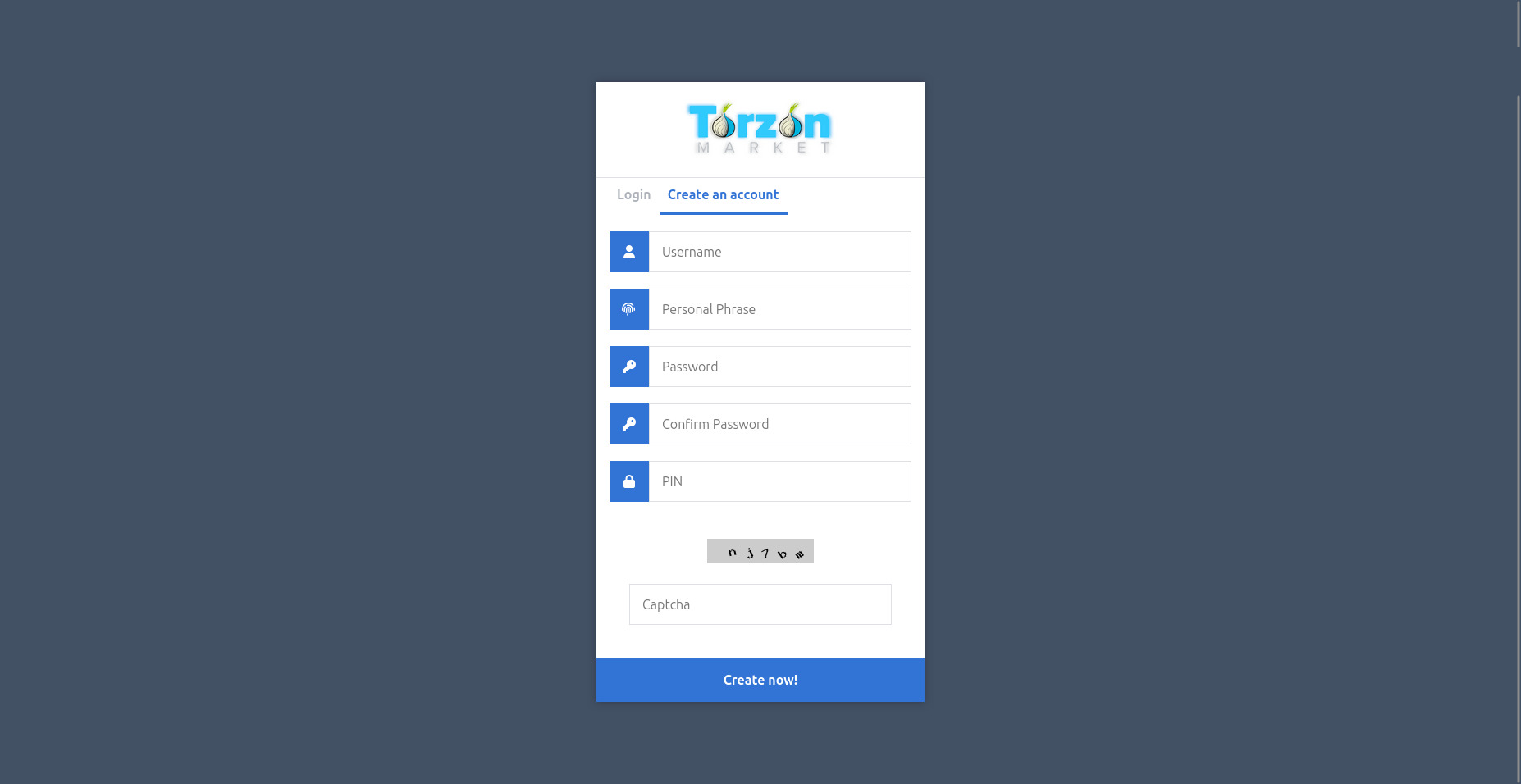 Torzon Registration Page